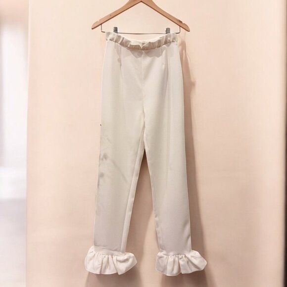 NWT Keepsake The Label Only Love High Waist Ruffle Pant in Ivory - Picture 3 of 6